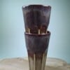 2 keramiek koffiebekers Merlot Large