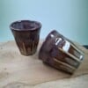 2 keramiek koffiebekers Merlot Small