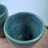 2 keramiek koffiebekers Sage