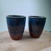 2 keramiek koffiebekers Space