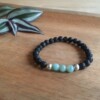 Amazoniet 3 + zilver 6mm