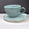 Cappuccinokop & Schotel – Handgemaakt Keramiek