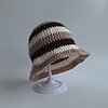 Gehaakt baby zonnehoedje 'Bruin, crème en beige'