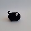 Gehaakte knuffel 'Zwarte kat'