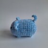 Gehaakte knuffel 'Lichtblauwe kat'