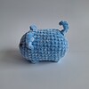 Gehaakte knuffel 'Lichtblauwe kat'