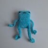 Gehaakte knuffel 'Turquoise kikker'