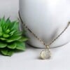 Goudkleurige Roestvrij Stalen Ketting met Ronde takjesontwerp Hanger met goudlaagje 20 mm