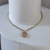 Goudkleurige Roestvrij Stalen Ketting met Ronde takjesontwerp Hanger met goudlaagje 10 mm