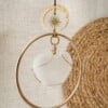 Handgemaakte decoratieve hanger met seleniet hart: voor zuiverheid, rust en balans in huis