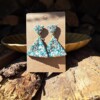 Handgemaakte kralenoorbellen Confetti Blue Beach