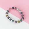 Kralen armband van met keramische kralen - Blauw - groen
