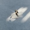 Open zilveren ring met blauwe saffier