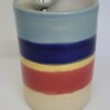 Rietjesbeker blauw, rood, geel.