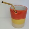 Rietjesbeker rood,geel