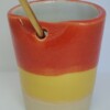 Rietjesbeker rood,geel