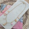 Roze detail bedelketting goud