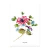 Set van 7 gevouwen A6 kaarten bloemen