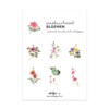 Set van 7 gevouwen A6 kaarten bloemen