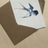 Set van 7 gevouwen A6 kaarten vogels