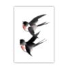 Set van 7 gevouwen A6 kaarten vogels