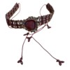 Setje choker en oorbellen - pink botswana agaat