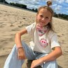 T-shirt Smiley - neon pink