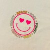 T-shirt Smiley - neon pink