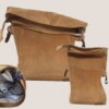 Tassen met een verhaal – Herinneringstassen van vintage kleding & leer Handgemaakt van gerecycled materiaal met emotionele waarde.