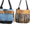 Tassen met een verhaal – Herinneringstassen van vintage kleding & leer Handgemaakt van gerecycled materiaal met emotionele waarde.