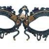 Uniek masker Pauw - petrolblauw