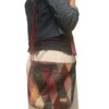 Unieke leren schoudertas – patchwork in warme tinten