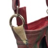 Unieke leren schoudertas – patchwork in warme tinten