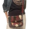 Vintage patchwork leren tas met klepsluiting – handgemaakt & duurzaam
