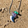 Zeeglas Vin ketting zilver