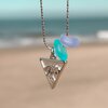 Zeeglas Wave Rider Ketting zilver