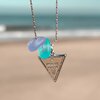 Zeeglas Wave Rider Ketting zilver