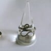 Zilveren ring in bohemian style
