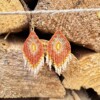 handgemaakte fringe kralenoorbellen