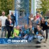 500ml. RVS drinkfles voor op school | sport | evenement - met Anti-drup-dop