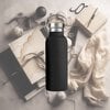 500ml. RVS thermosfles Black edition met FSC Bamboo dop