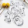 9 stickers van dieren en bloemen