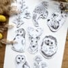 9 stickers van dieren en bloemen