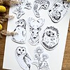 9 stickers van dieren en bloemen