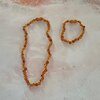 Barnsteen Ketting peuter Cognac - 38cm