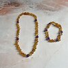 Barnsteen ketting baby Amethist (mat)  |  32cm