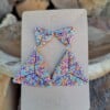 Confetti Kralenoorbellen Boho Glow – handgemaakt met Miyuki kralen in oranje, paars, roze, turkoois & goud (5 cm)