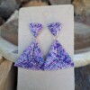 Confetti Kralenoorbellen Purple Haze – handgemaakt met Miyuki kralen in paars en roze & RVS oorstekers (5 cm)