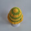 Gehaakt baby zonnehoedje 'Groen en geel'