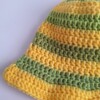 Gehaakt baby zonnehoedje 'Groen en geel'